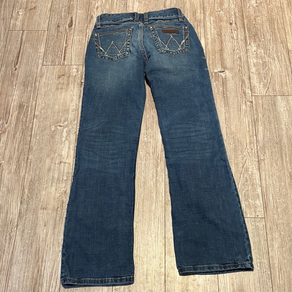 Wrangler Dark Blue Straight Leg Jeans - Picture 6 of 8